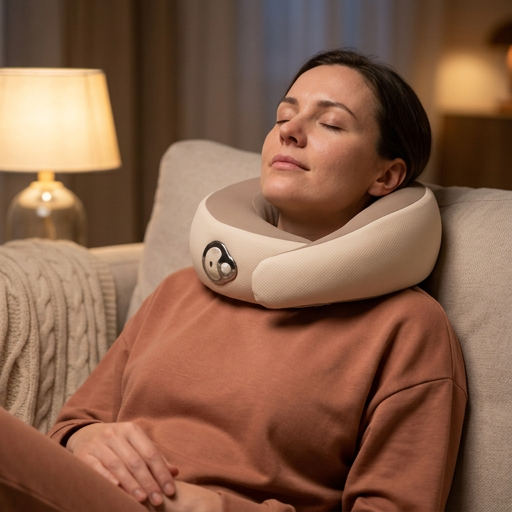 Neck Massage Pillow with Heat, U-Shaped Travel Massager