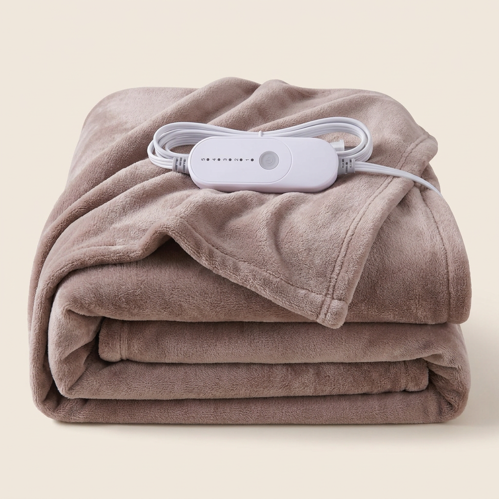 Heated Throw Blanket, King, Flannel