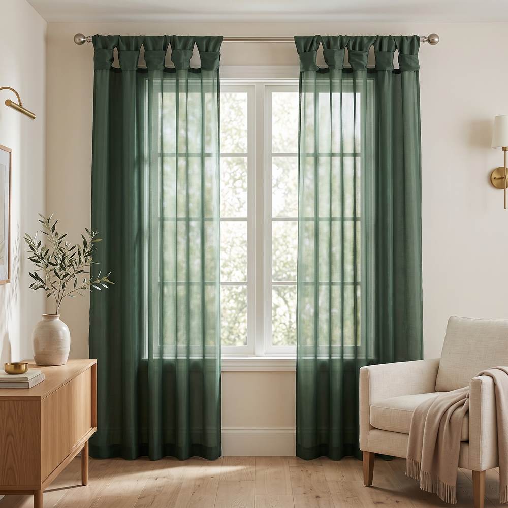 Room Darkening Curtains, Green