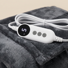 Heated Blanket, Layered Flannel, Dark Grey