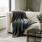 Heated Blanket, Layered Flannel, Dark Grey