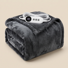 Heated Blanket, Layered Flannel, Dark Grey