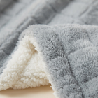 Heated Blanket, Checked Flannel, Gray