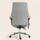 PU Leather Massage Chair, Light Gray, Silver