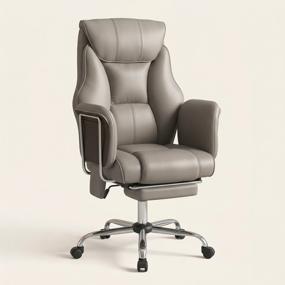 PU Leather Massage Chair, Gray
