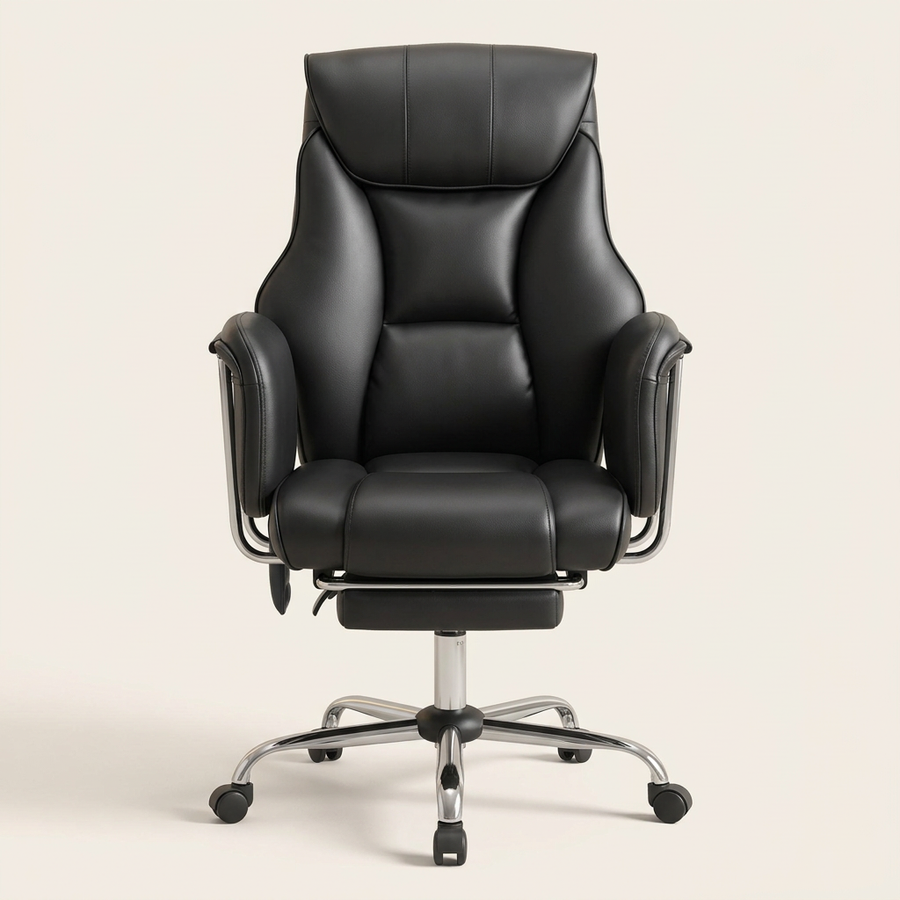 PU Leather Massage Chair, Black