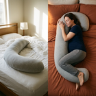 Pregnancy Pillow, L-Shaped for Side Sleeping