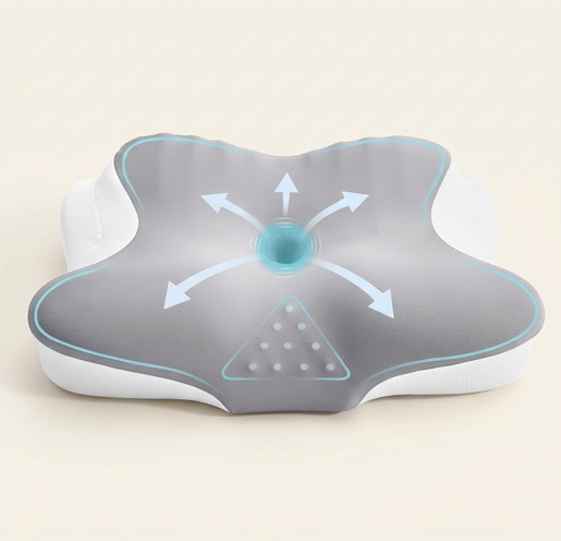 Ergonomic Cervical Neck Pillow, Memory Foam with Massage Nodes