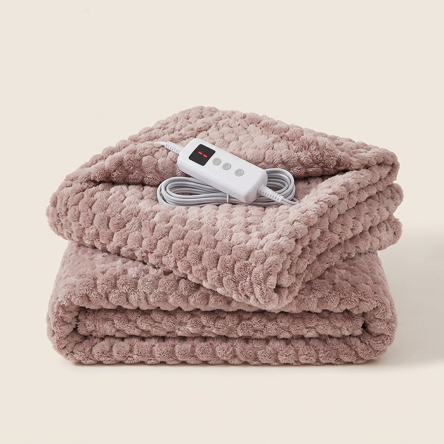 Heated Blanket, Fleece, Pink