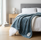 Heated Blanket, King, Flannel, Blue