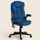 Velvet Massage Chair, Dark Blue