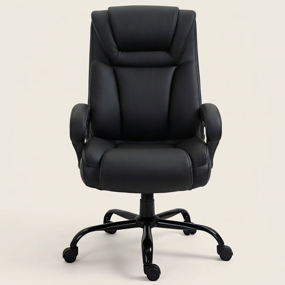 Office Chair with Footrest, Big & Tall, Black