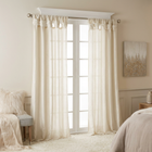 Twist Tab Curtain Panel Pair, White