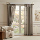 Twist Tab Curtain Panel, Pewter