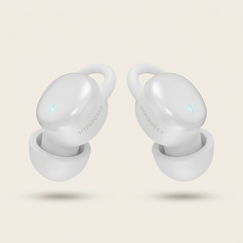 Noise-Blocking Sleep Earbuds, Mini True Wireless, White