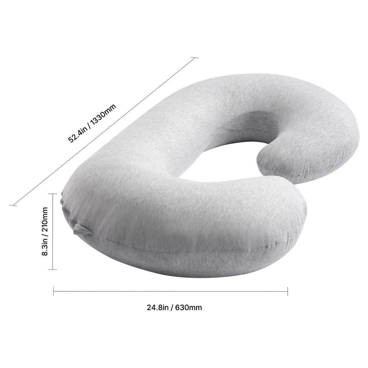 Pregnancy Pillow, C-Shaped Full Body Maternity Pillow for Sleeping, Ultra-Soft and Breathable Pregnant Support Pillows with Removable & Washable Cover, Perfect for Back, Belly, Hip, Legs Relief