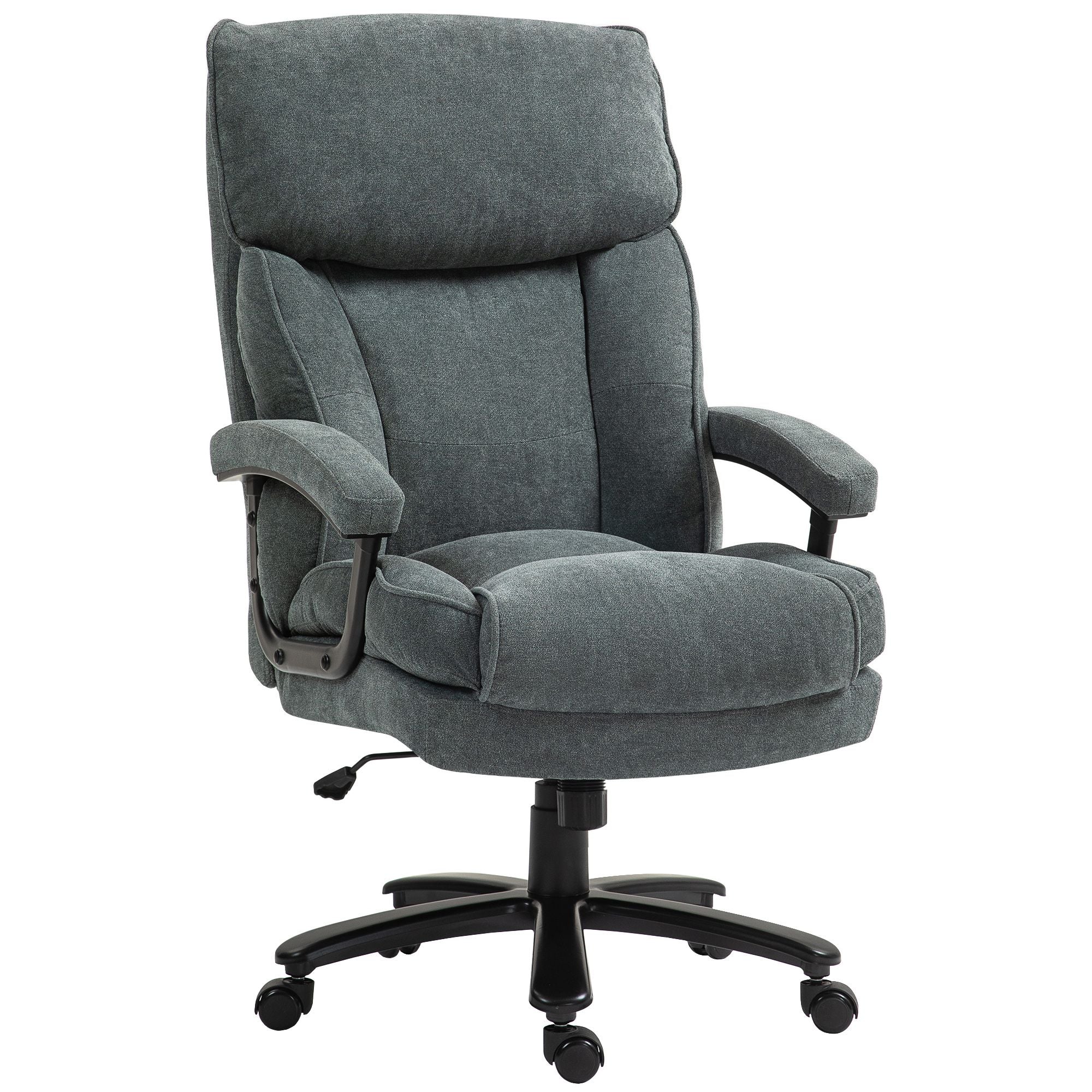 Big and Tall Desk Chair, Executive Office Chair, 450lbs, Heavy Duty Computer Chair for Heavy People, Gray