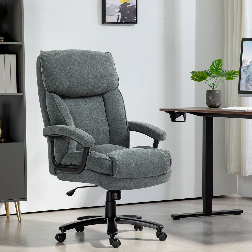 Big and Tall Desk Chair, Executive Office Chair, 450lbs, Heavy Duty Computer Chair for Heavy People, Gray