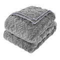 Weighted Blanket, 20 lbs, 60 x 80 in Queen Size, Sherpa Fleece Heavy Blanket with Glass Beads, Soft Warm Cozy Fluffy Touch, for 200-250 lbs Adults, Anxiety Stress Relief, Improve Sleep, Grey