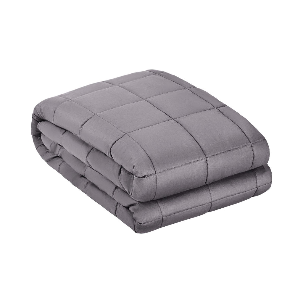 Weighted Blanket, 25 lbs, 80 x 87 in King Size, Soft 100% Cotton Heavy Blanket with Glass Beads, Breathable Material, Suitable for 250-310 lbs lbs Adults, Anxiety Stress Relief, Grey