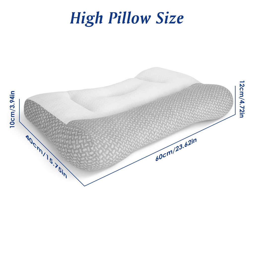 Ergonomic Bed Pillow Breathable Mesh Pillow for Neck Support Dual Height Design Down Alternative Pillow for Side Back Sleepers