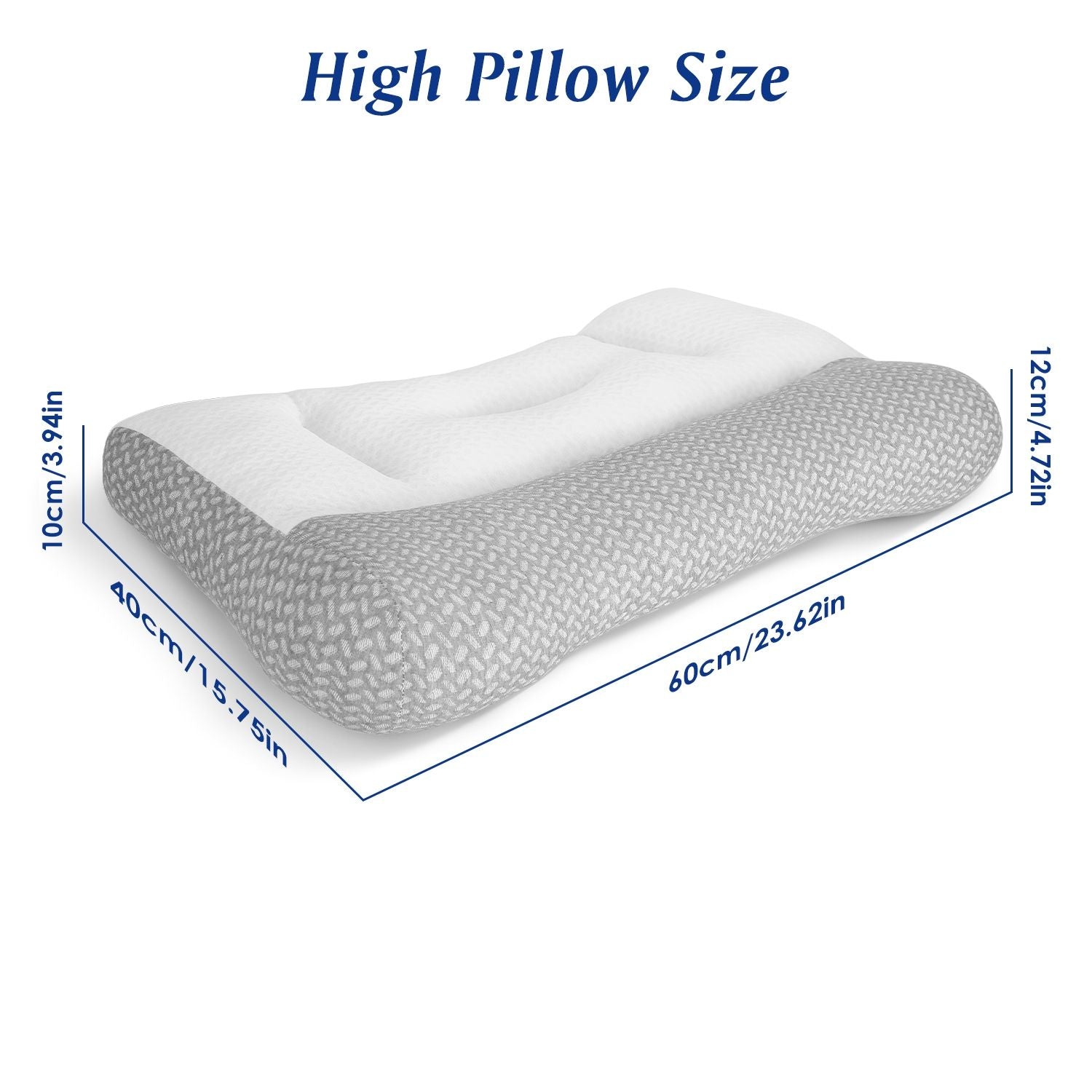 Ergonomic Bed Pillow Breathable Mesh Pillow for Neck Support Dual Height Design Down Alternative Pillow for Side Back Sleepers