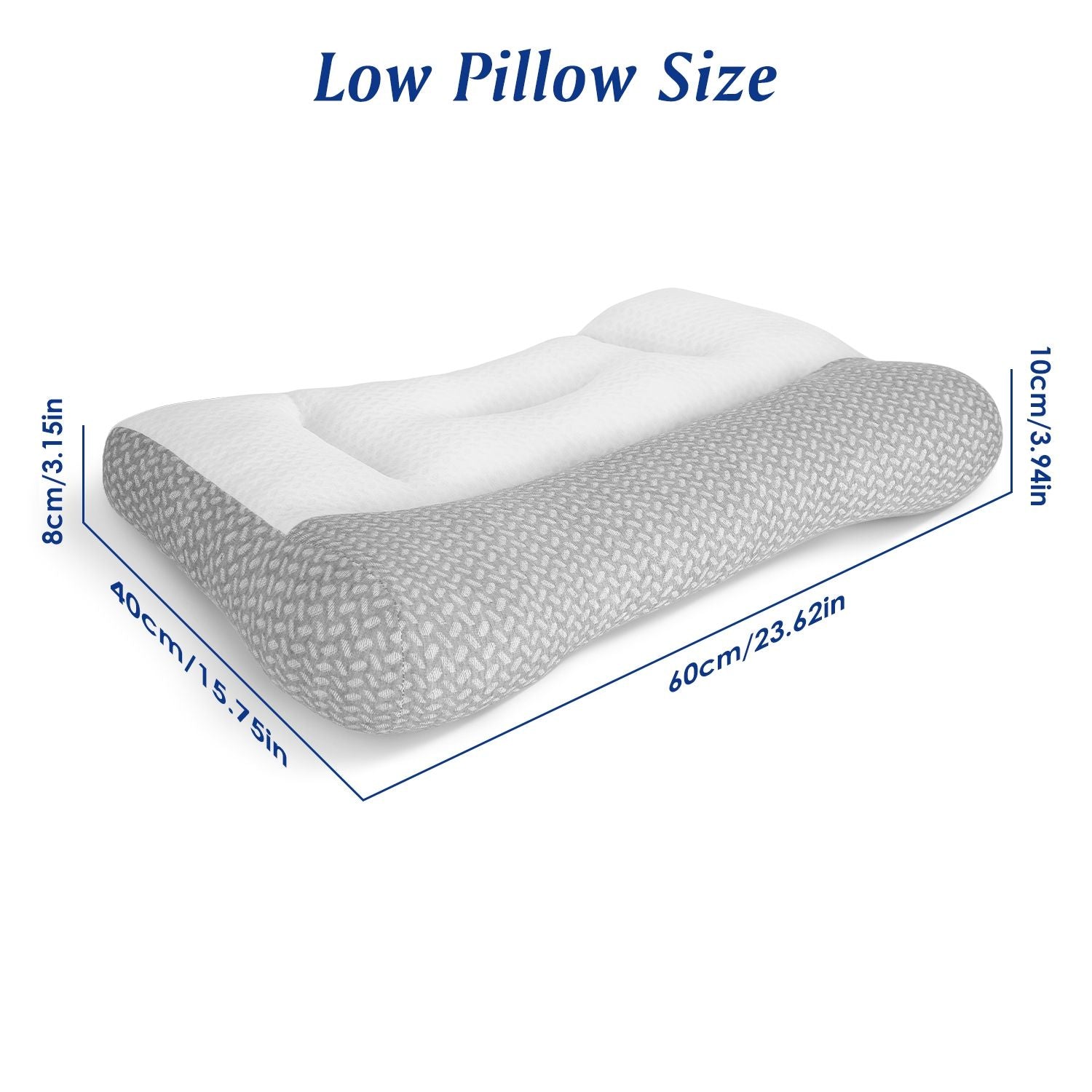Ergonomic Bed Pillow Breathable Mesh Pillow for Neck Support Dual Height Design Down Alternative Pillow for Side Back Sleepers