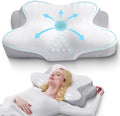 Ergonomic Cervical Neck Pillow for Sleeping – Memory Foam Pillow with Massage Nodes for Neck Pain Relief, Side Sleeper & Back Support