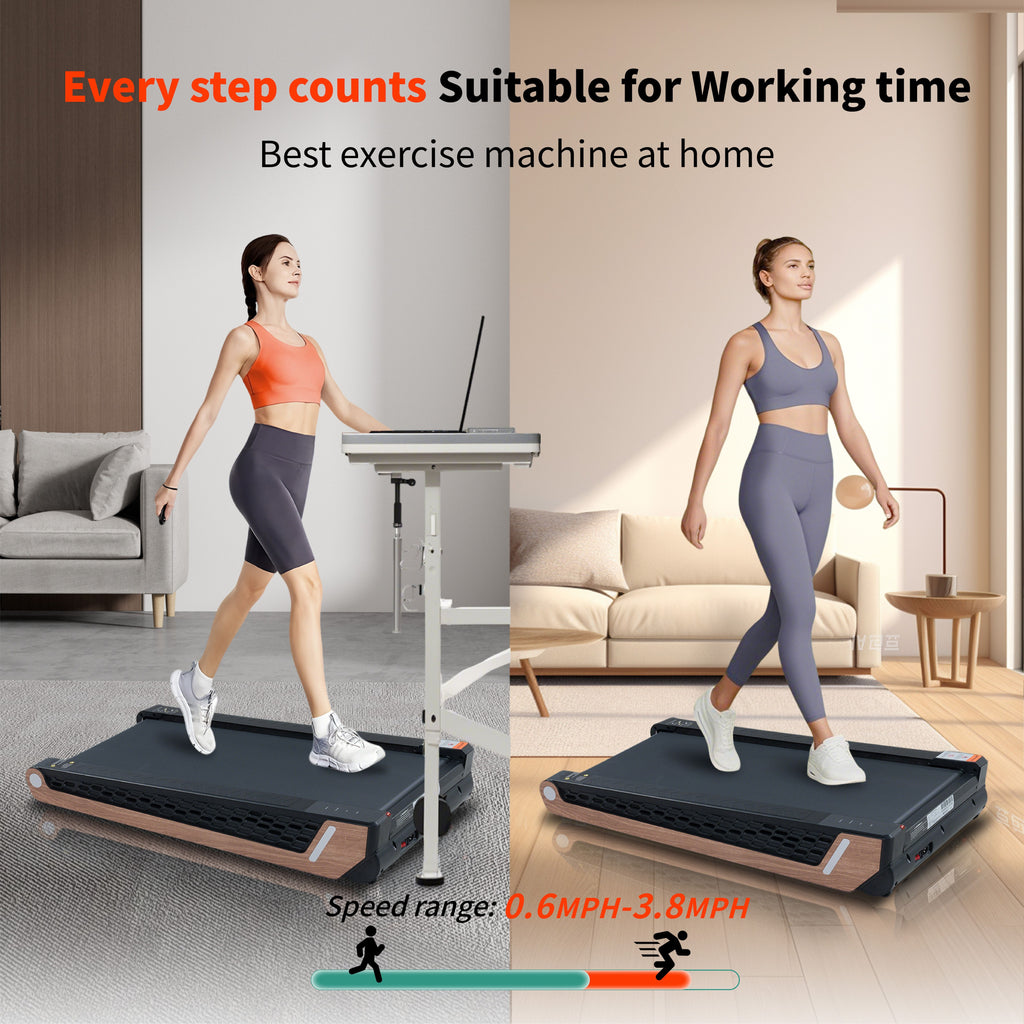 8° Incline Walking Pad Treadmill - Portable Compact Treadmills Under Desk Treadmill, Incline Treadmills for Home Office, Upright Stand, 2.55HP Portable Treadmill with 220 lbs Capacity, LED Display.