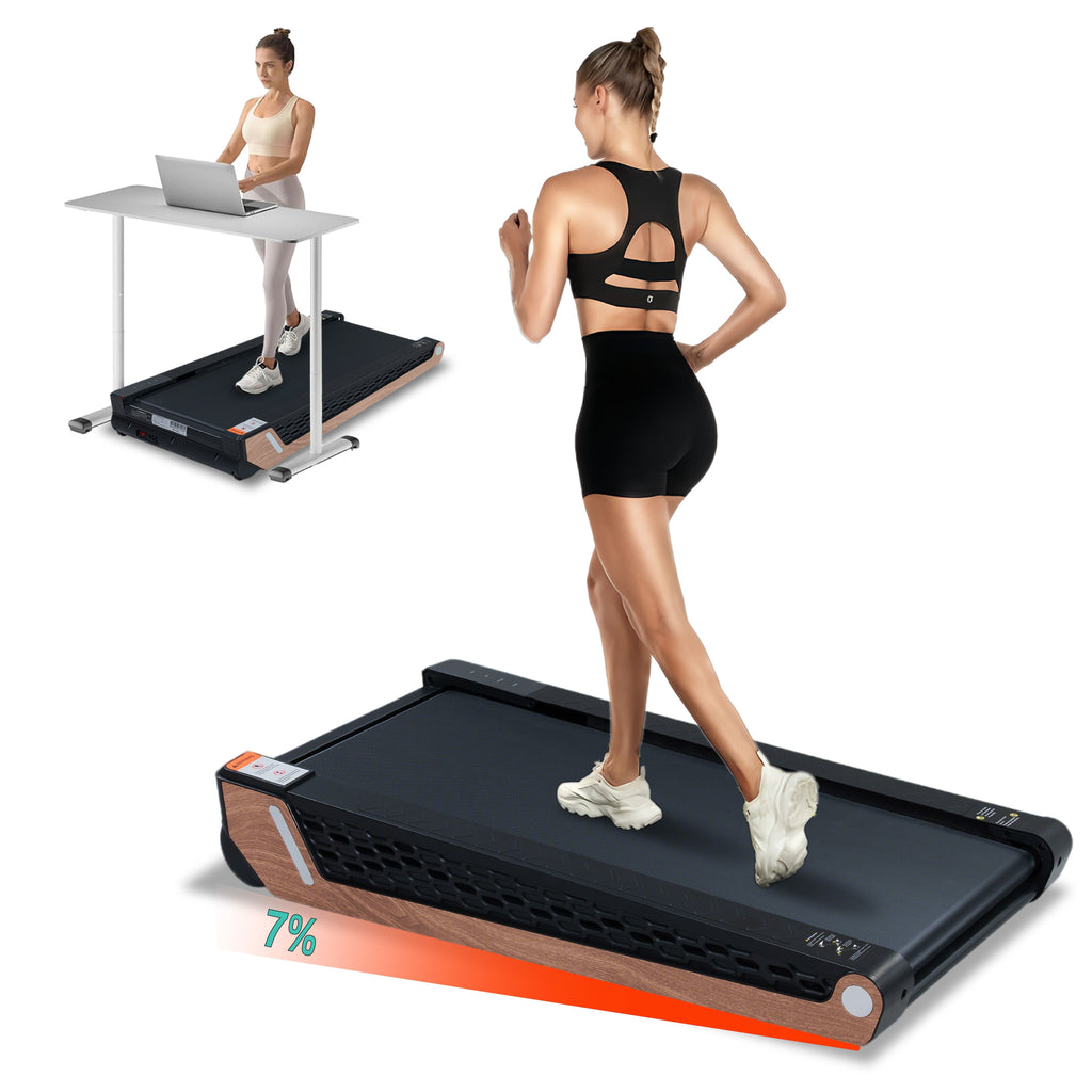 8° Incline Walking Pad Treadmill - Portable Compact Treadmills Under Desk Treadmill, Incline Treadmills for Home Office, Upright Stand, 2.55HP Portable Treadmill with 220 lbs Capacity, LED Display.