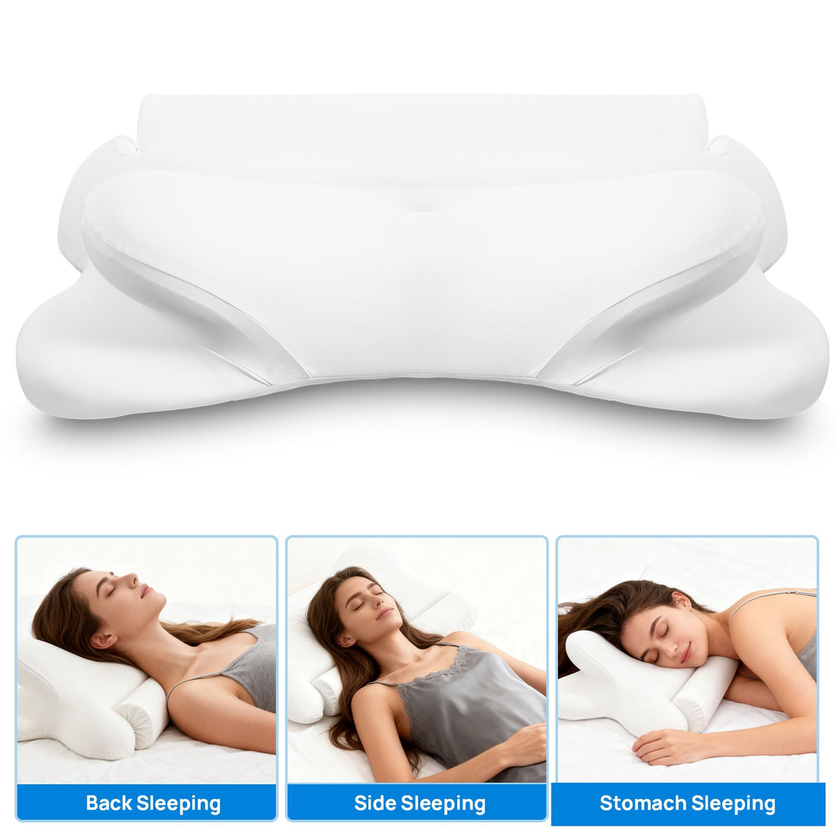 Cervical Neck Pillow, Cooling Ergonomic Memory Foam Pillows