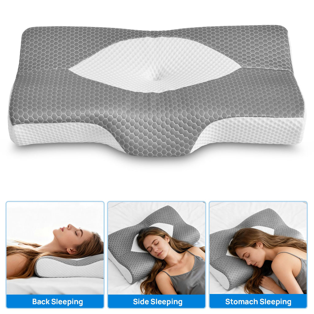 Cervical Neck Pillow, Cooling Ergonomic Memory Foam Pillows
