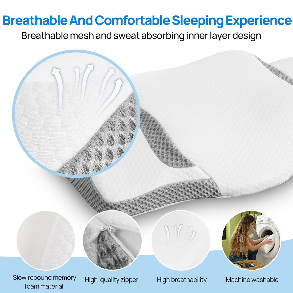 Cervical Neck Pillow, Cooling Ergonomic Memory Foam Pillows
