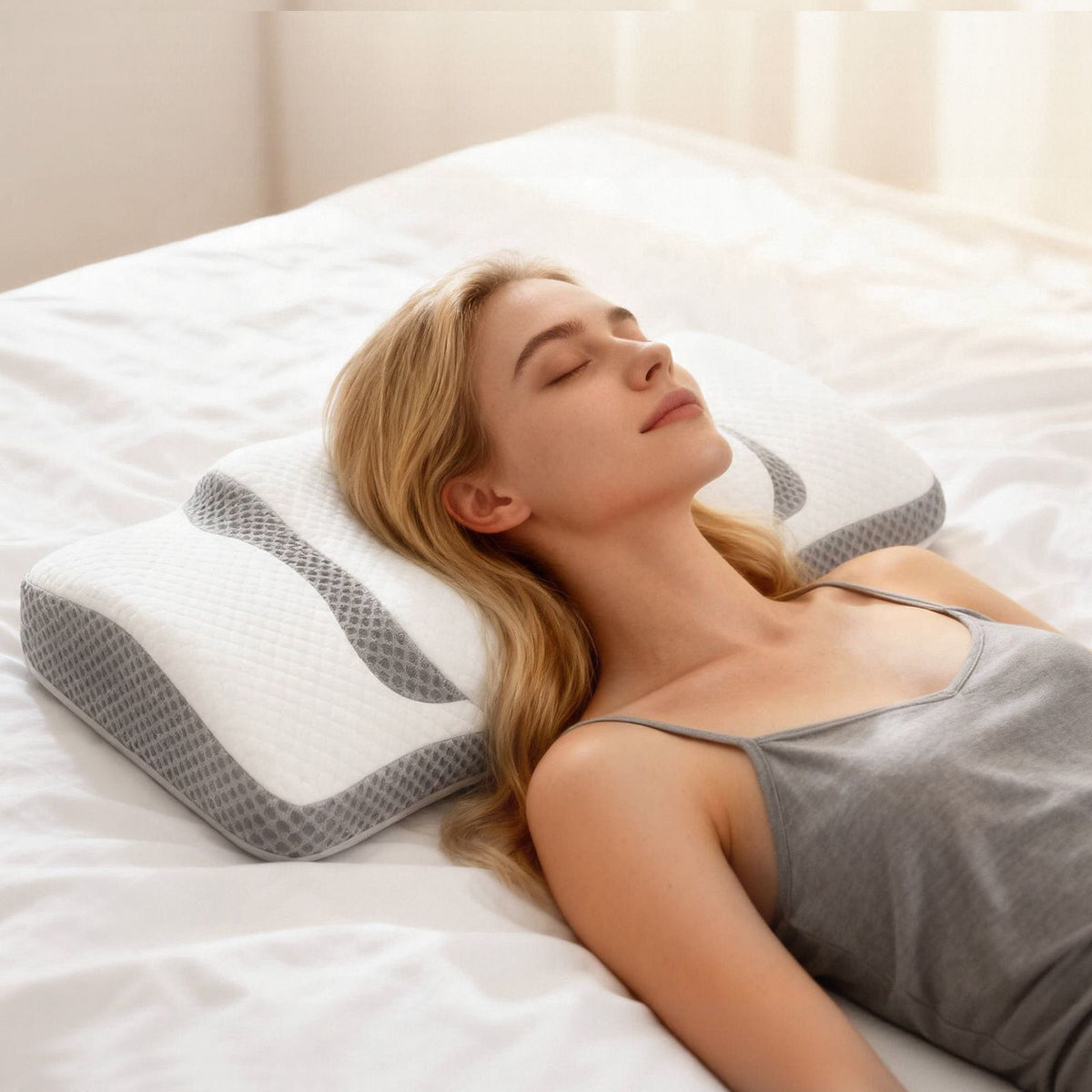 Cervical Neck Pillow, Cooling Ergonomic Memory Foam Pillows