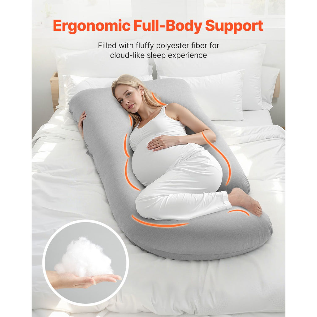 Pregnancy Pillow, G-Shaped Maternity Pillow for Sleeping, Full-Body Support Pillow with Removable & Washable Cover, Soft and Breathable Pregnancy Body Pillows for Back, Belly, Hips, Legs Relief