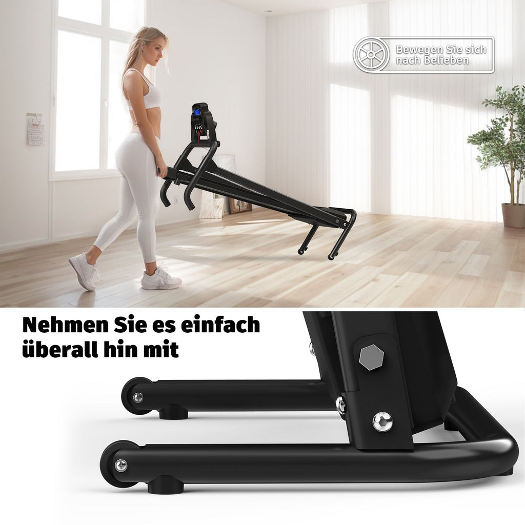Folding Treadmill with Handle bar, 300 LBS Weight Capacity, Portable Walking Pad Treadmills for Home,APP Control,2.5HP
