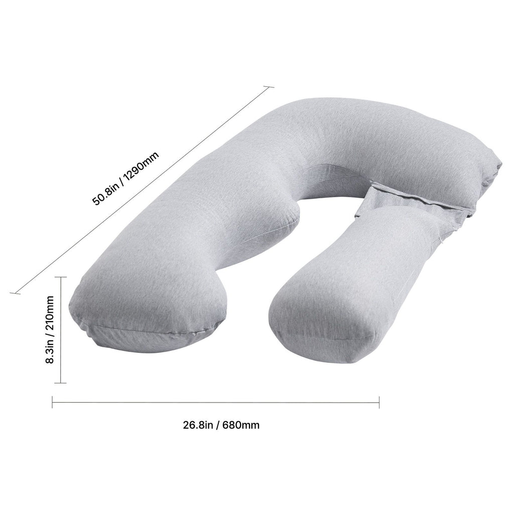 Pregnancy Pillow, U-Shaped Full Body Maternity Pillow for Pregnant Women, Soft and Breathable Pregnant Support Pillows with Removable & Washable Cover, Perfect for Back, Belly, Hip, Legs Relief
