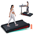 7° Incline Walking Pad Treadmill - Portable Compact Treadmills Under Desk Treadmill, Incline Treadmills for Home Office, Upright Stand, 2.55HP Portable Treadmill with 220 lbs Capacity, LED Display