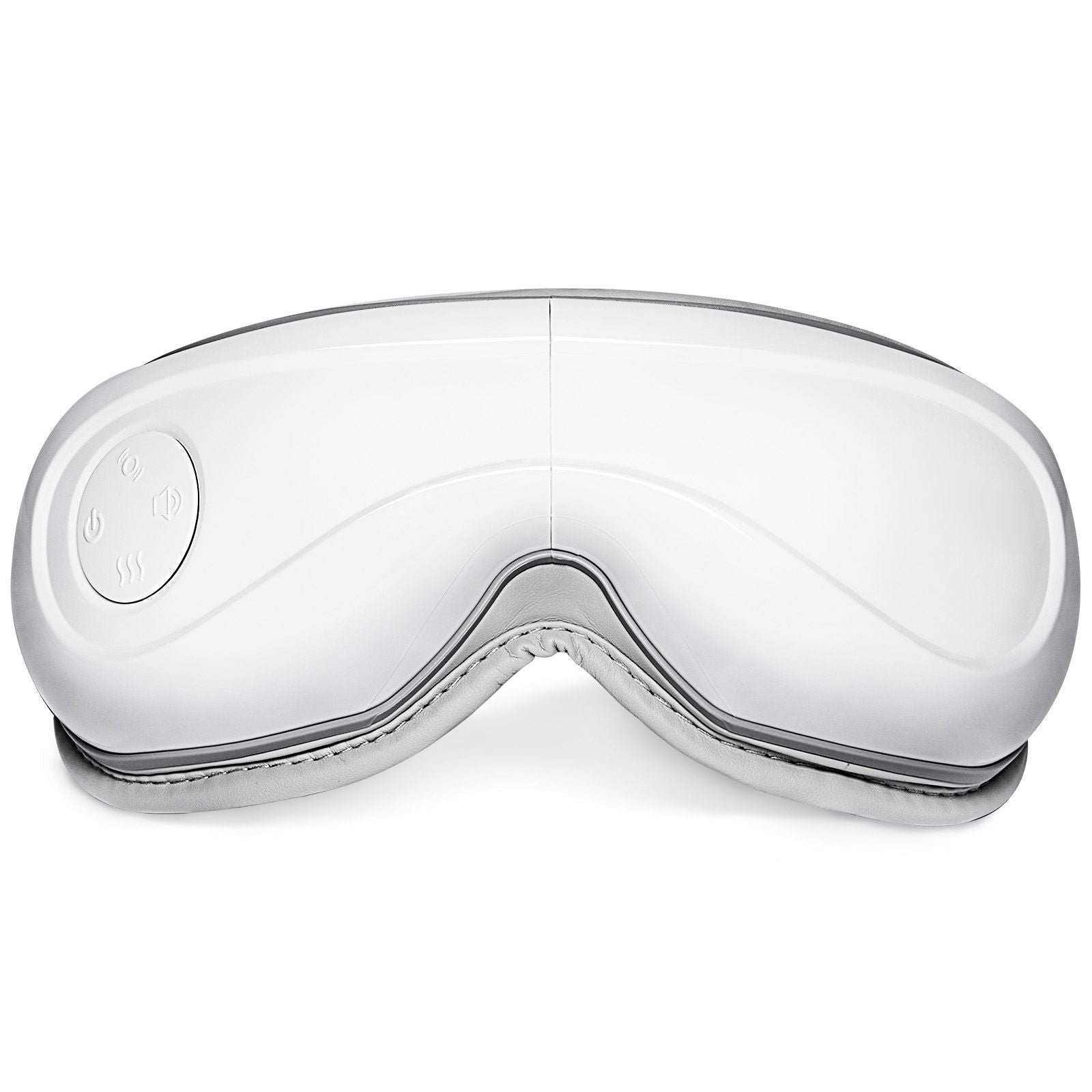 Eye Massager with Heat, Heated Eye Massage Mask with 5 Modes and Bluetooth Music, 180° Foldable Eye Care Massager for Migraines, Eye Strain, Dark Circles, Ideal Gift for Mom/Dad, White