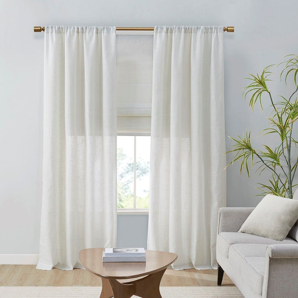 Light Filtering Curtain Panel Pair(2 Pcs Window Panels)