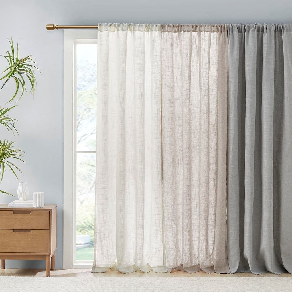 Light Filtering Curtain Panel Pair(2 Pcs Window Panels)