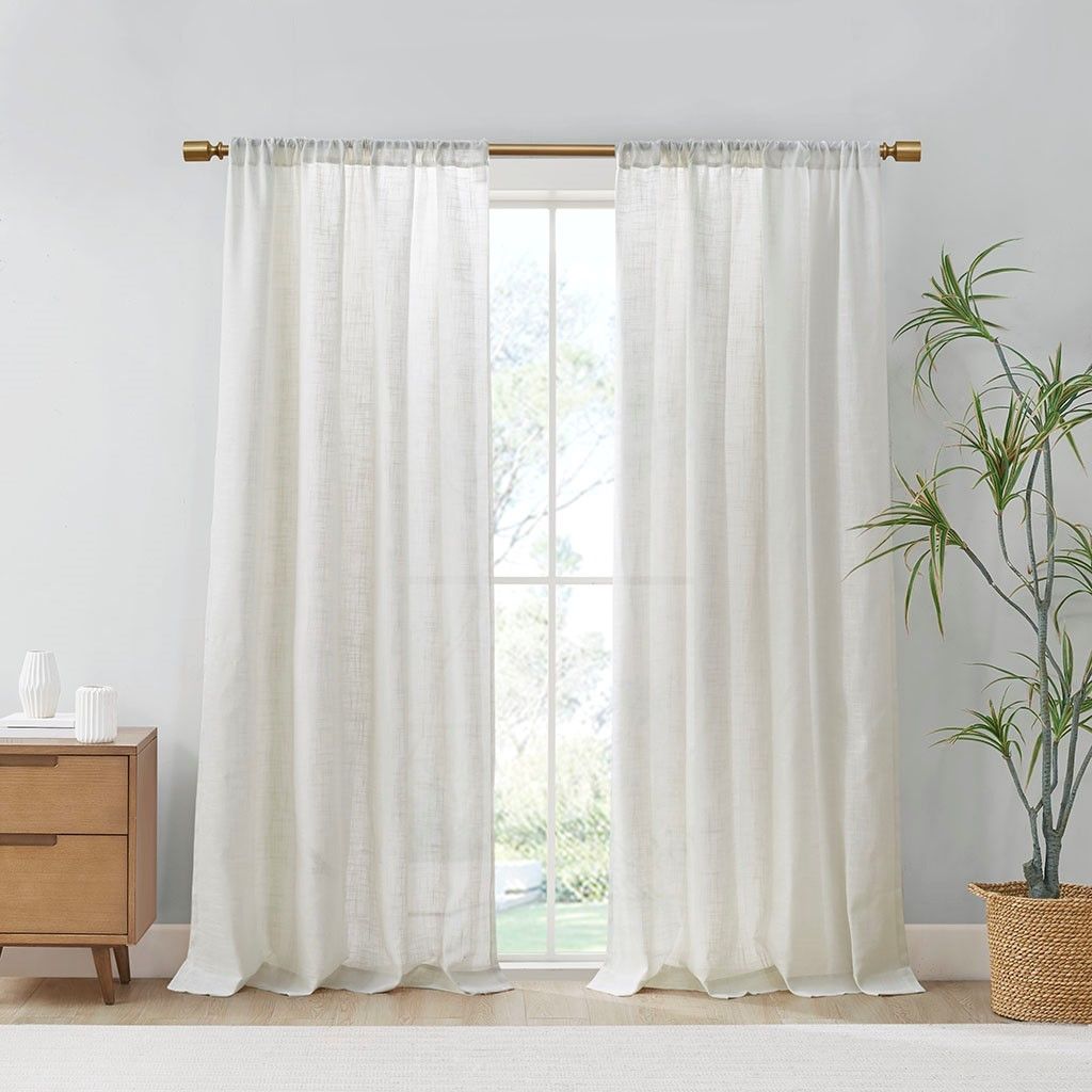 Light Filtering Curtain Panel Pair(2 Pcs Window Panels)