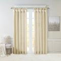 Twist Tab Lined Window Curtain Panel Champagne 50x120"