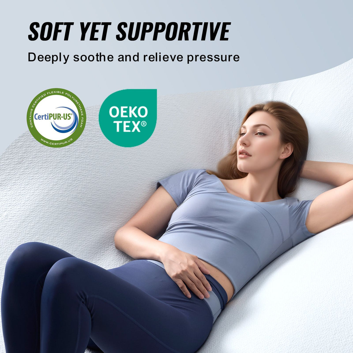 Mattress Topper, Queen Size, 3 in Thickness, Soft Memory Foam Mattress Pad, Premium Cooling Gel Infusion, Detachable and Washable, Compressed Package for Quick Setup, Comfy Support for Any Bed