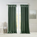 Twist Tab Lined Window Curtain Panel Green 50x84"