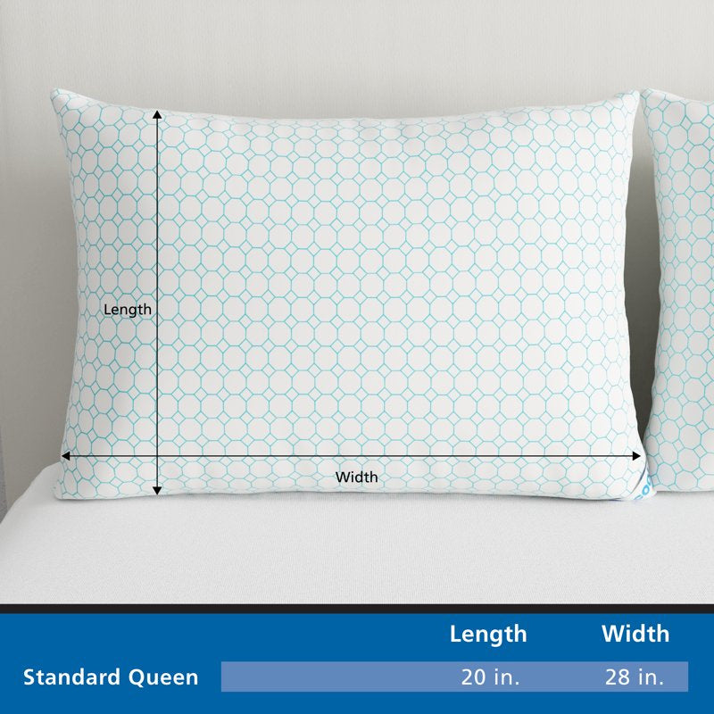 Cooling Bed Pillow, Standard/Queen - Firm, Dual-Sided Cool or Comfy Pillow Cover (2 Count)