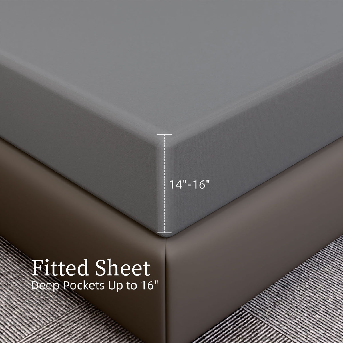 Bedding Full Bed Sheets Set - 4 Piece Bedding - Brushed Microfiber - Shrinkage and Fade Resistant - Easy Care (Full, Grey)