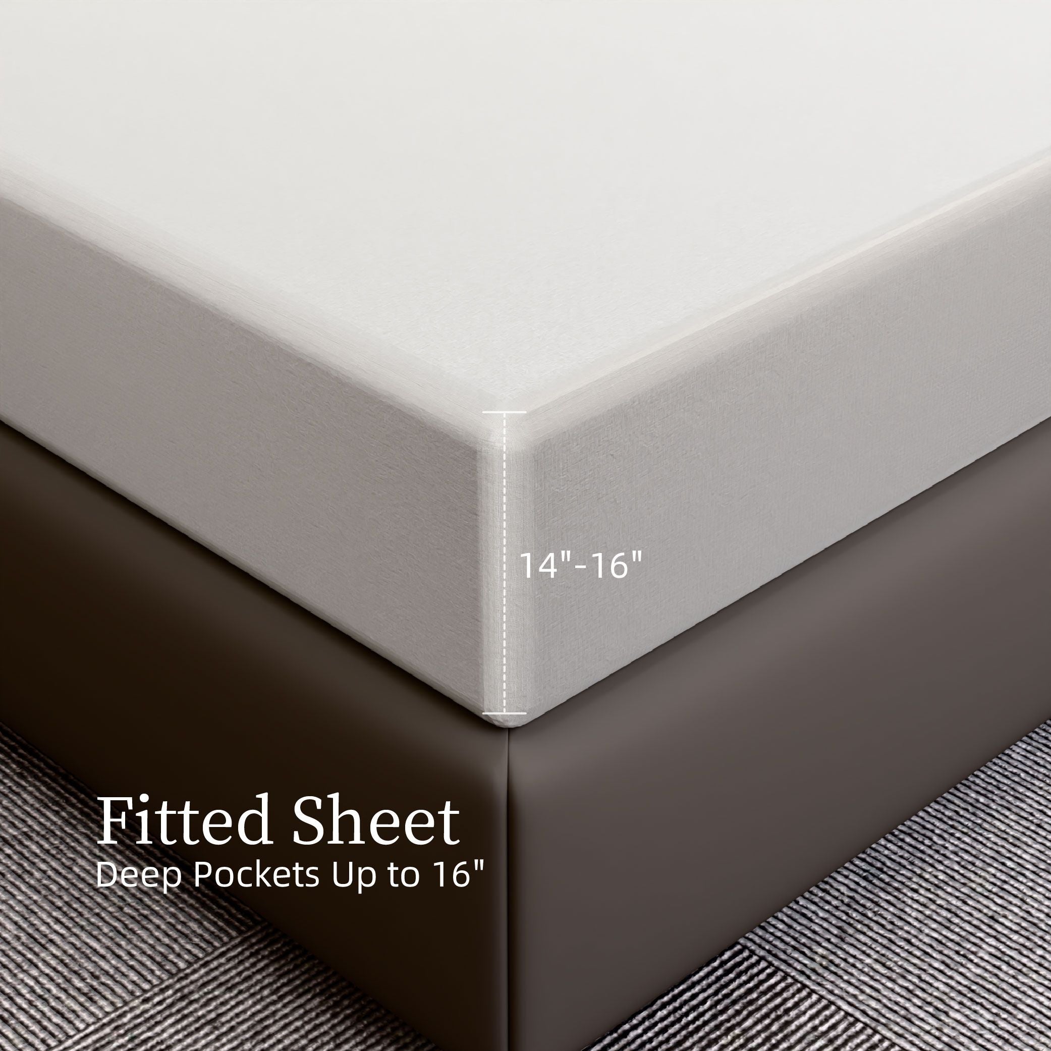 Bedding Full Bed Sheets Set - 4 Piece Bedding - Brushed Microfiber - Shrinkage and Fade Resistant - Easy Care (Full, White)