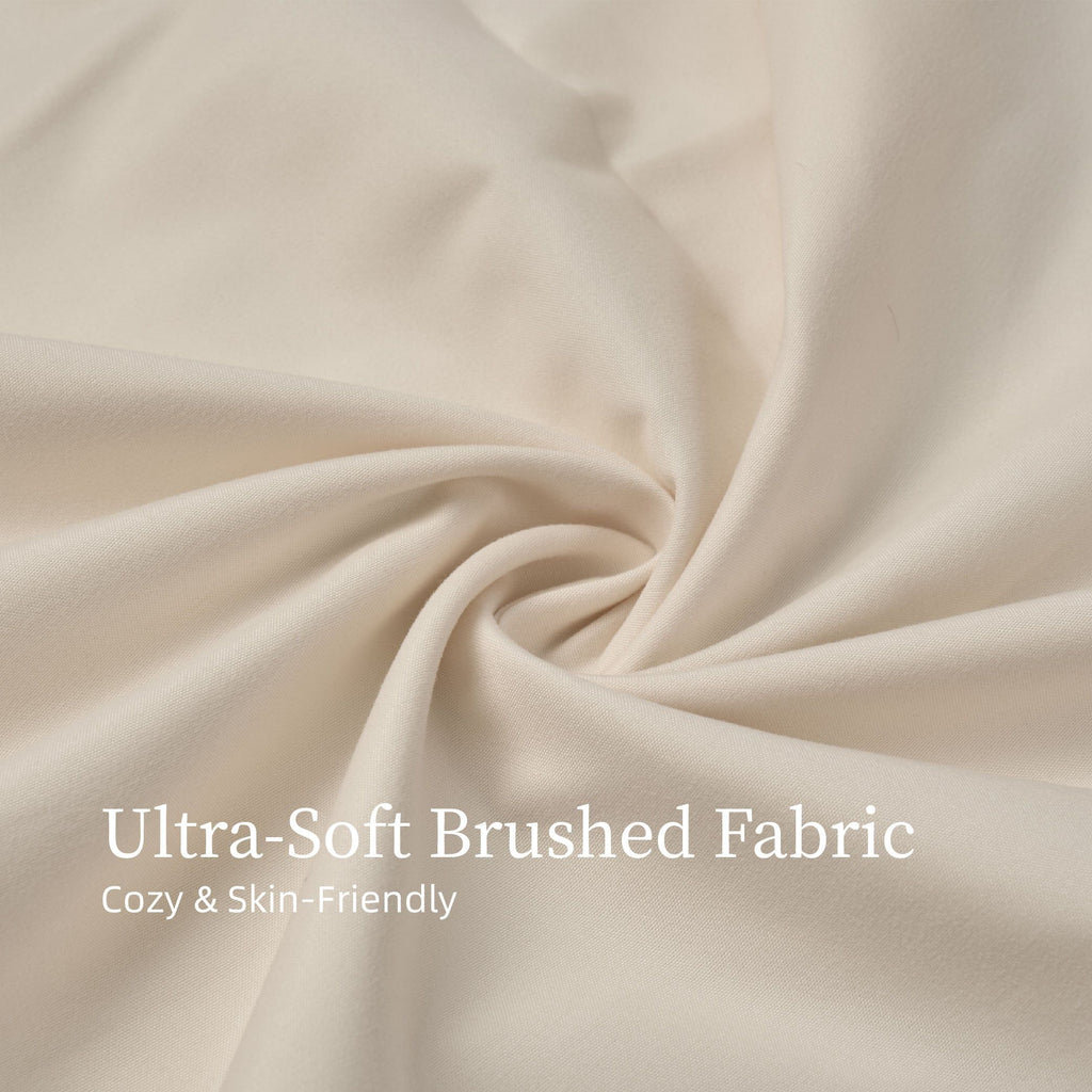 Bedding Full Bed Sheets Set - 4 Piece Bedding - Brushed Microfiber - Shrinkage and Fade Resistant - Easy Care (Full, White)