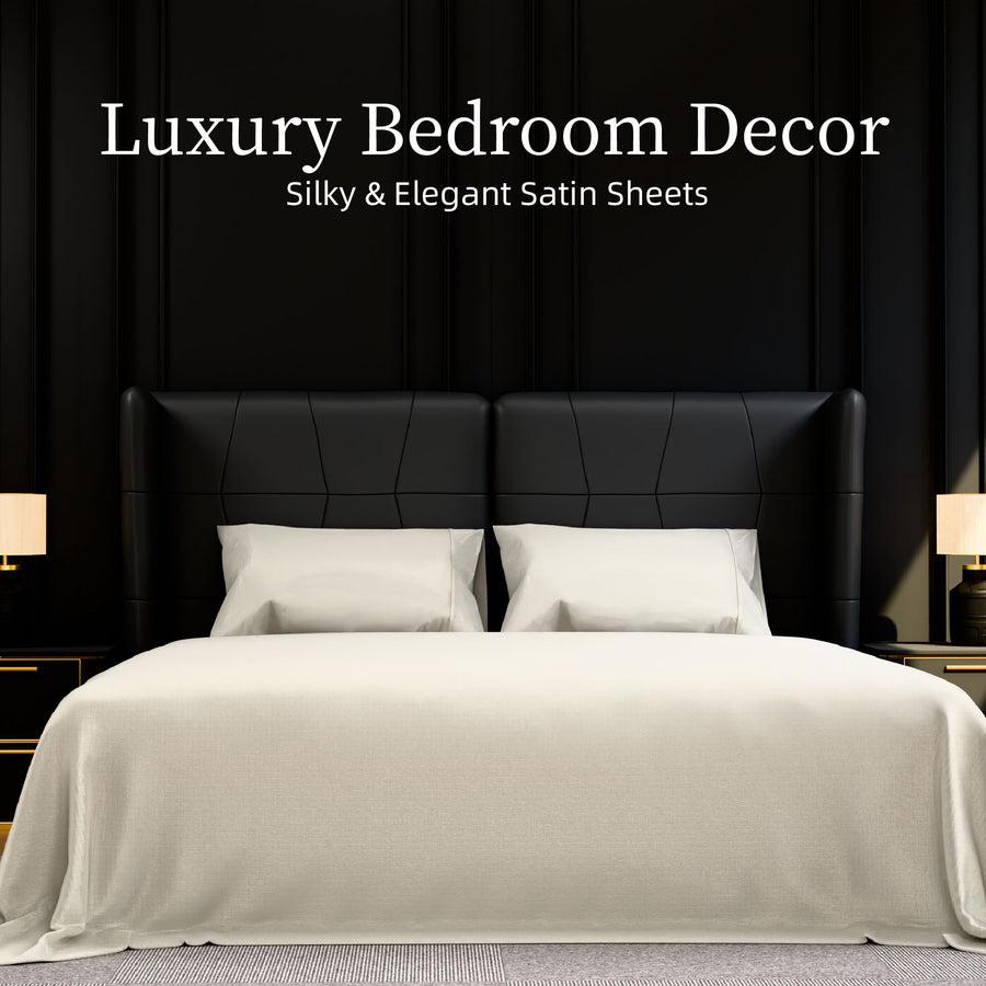 Full Bed Sheets Set, Brushed Microfiber, White